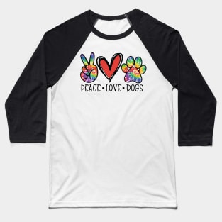 Peace, Love, Dogs Baseball T-Shirt